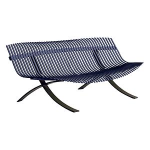 Banc CHARIVARI Fermob Bleu Abysse