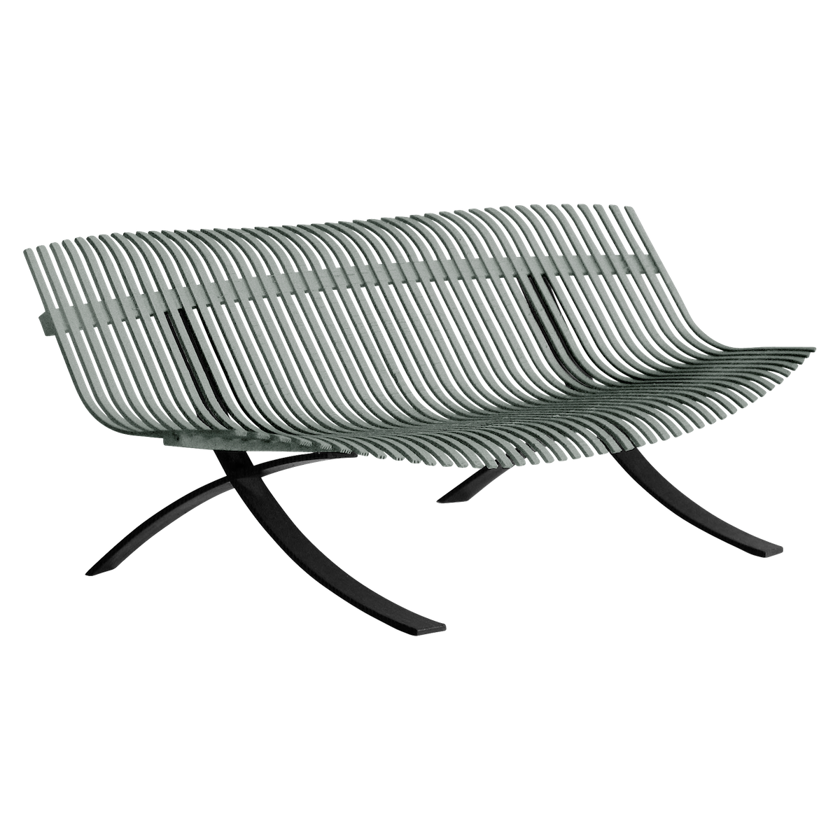 Banc CHARIVARI Fermob gris lapilli