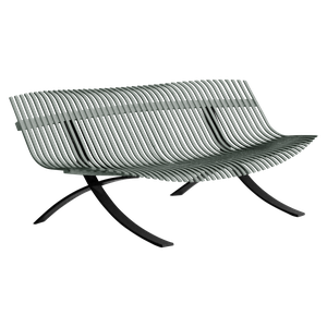 Banc CHARIVARI Fermob gris lapilli