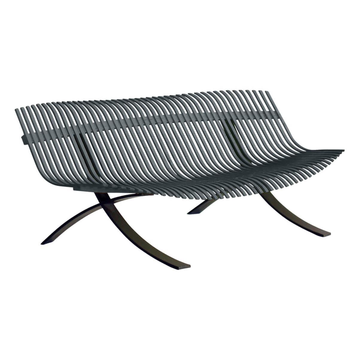 Banc CHARIVARI Fermob gris orage
