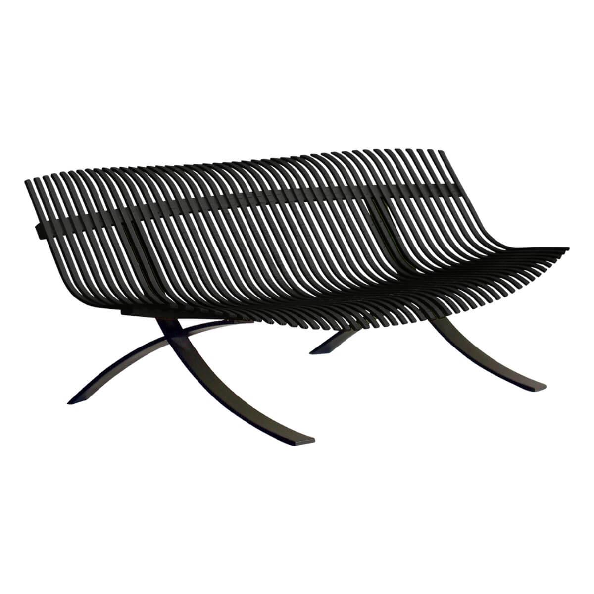 Banc CHARIVARI Fermob noir réglisse