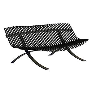 Banc CHARIVARI Fermob noir réglisse
