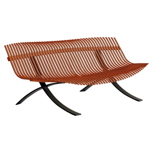 Banc CHARIVARI Fermob orange confite
