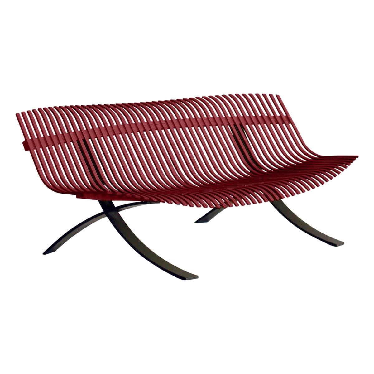Banc CHARIVARI Fermob rouge piment