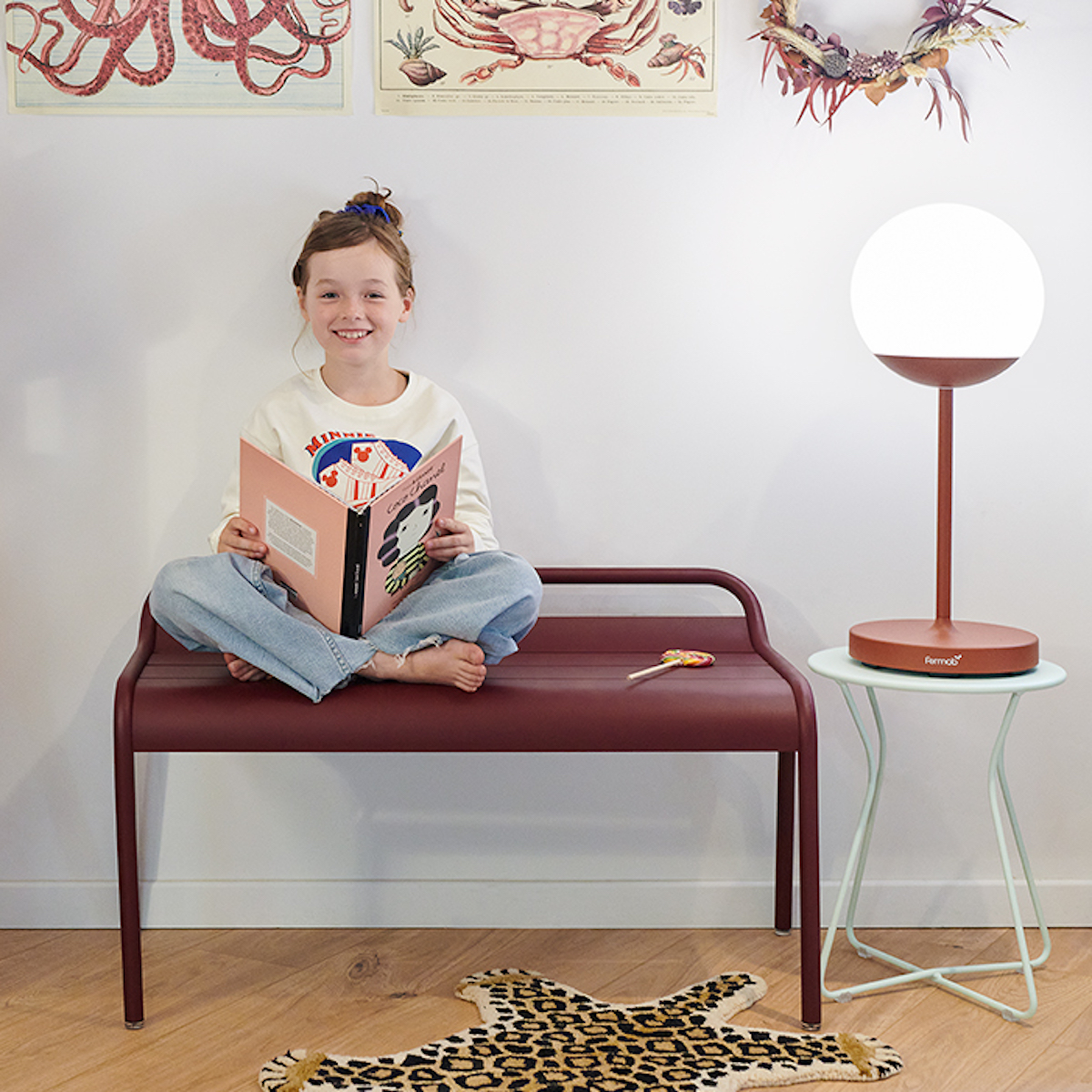 Banc compact 2P LUXEMBOURG  Fermob muscade