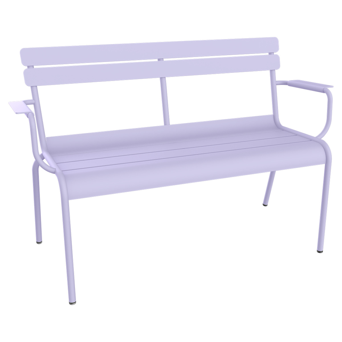 Banc de jardin 2 places avec accoudoirs LUXEMBOURG Fermob guimauve