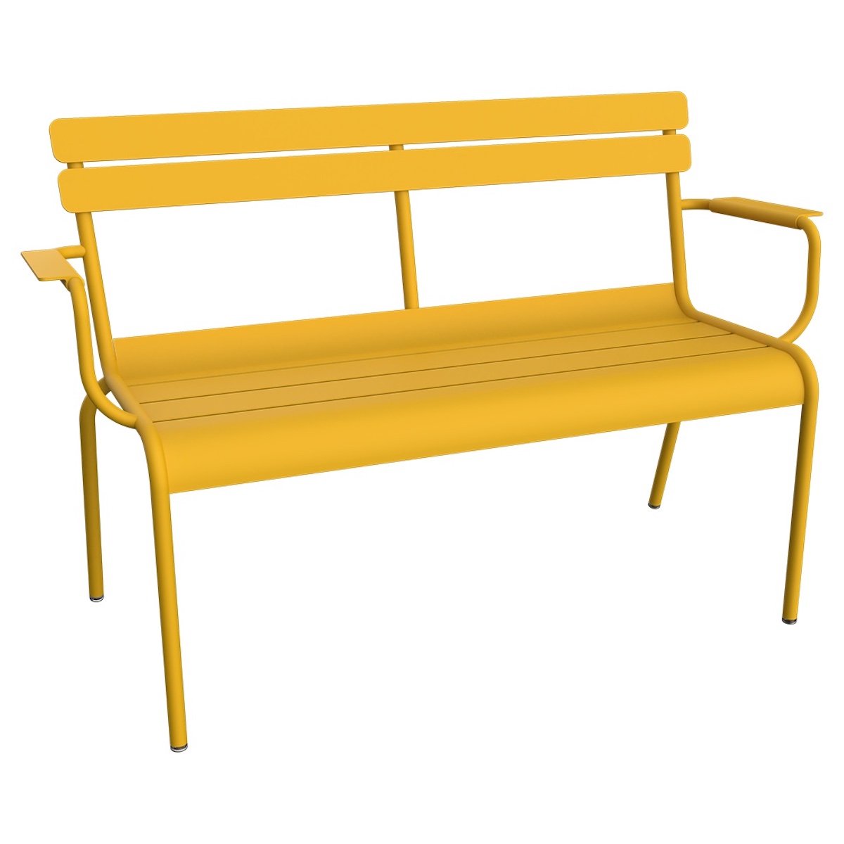 Banc de jardin 2 places avec accoudoirs LUXEMBOURG Fermob miel new