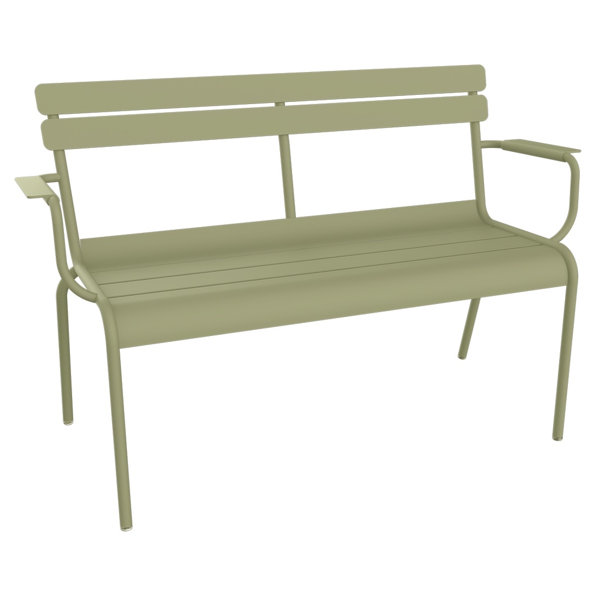 Banc de jardin 2 places avec accoudoirs LUXEMBOURG Fermob tilleul