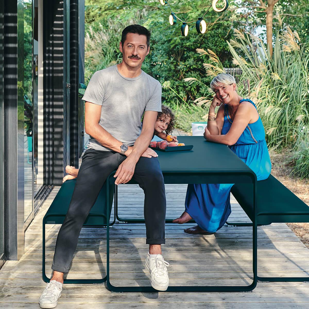 Banc de jardin BELLEVIE Fermob rouge ocre