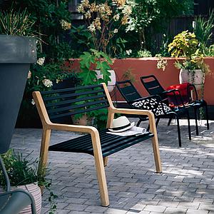 Banc SOMERSET Fermob bleu acapulco