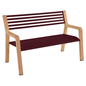 Banc SOMERSET Fermob cerise noir