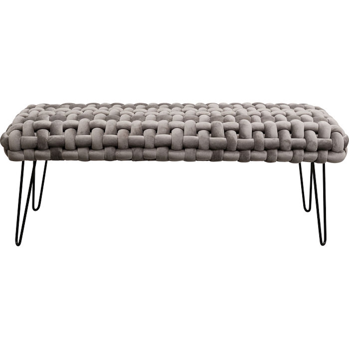Banquette 128cm WEAVE Kare Design gris