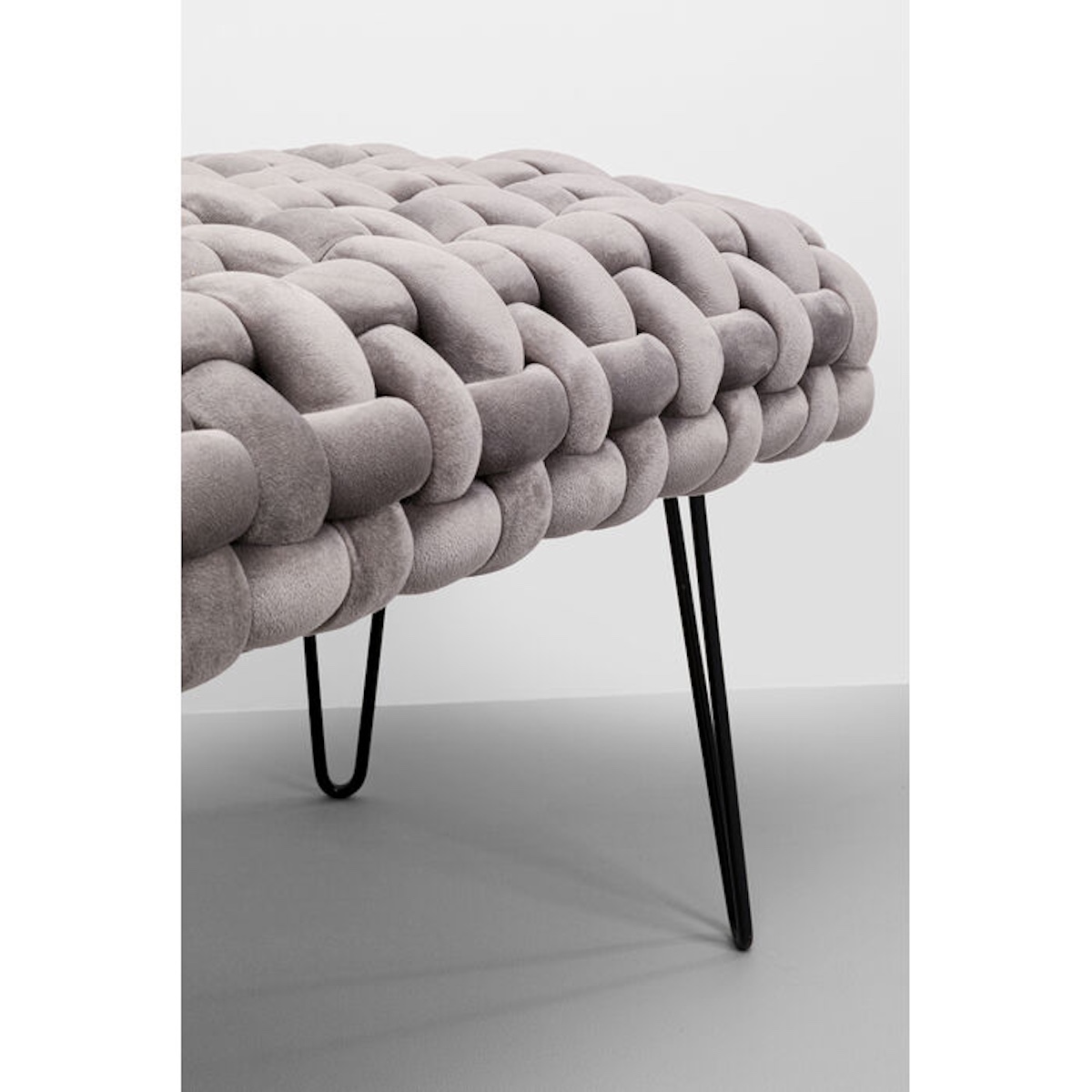 Banquette 128cm WEAVE Kare Design gris