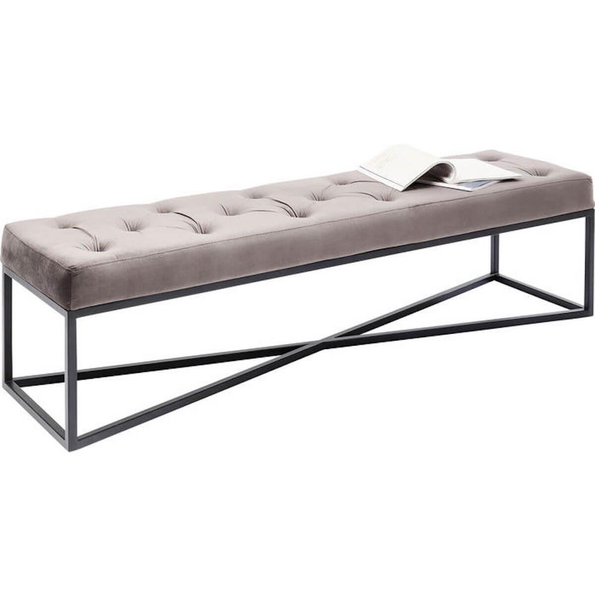 Banquette 150x40cm CROSSOVER Kare Design gris-noir