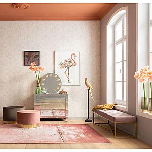 Banquette 150x40cm CROSSOVER Kare Design rose laiton