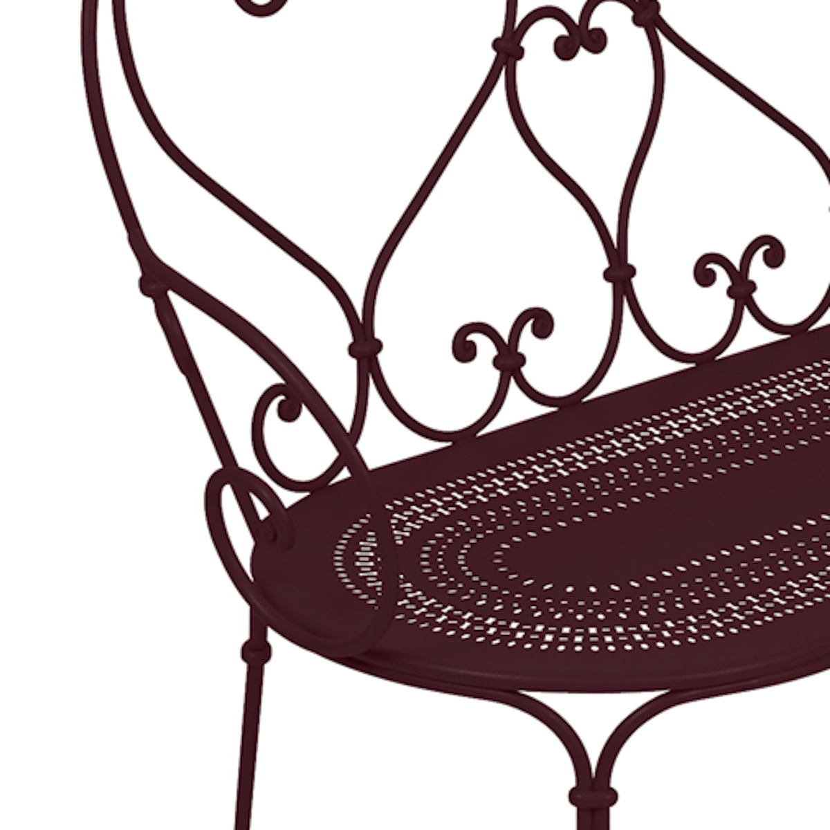 Banquette 1900 Fermob cerise noire