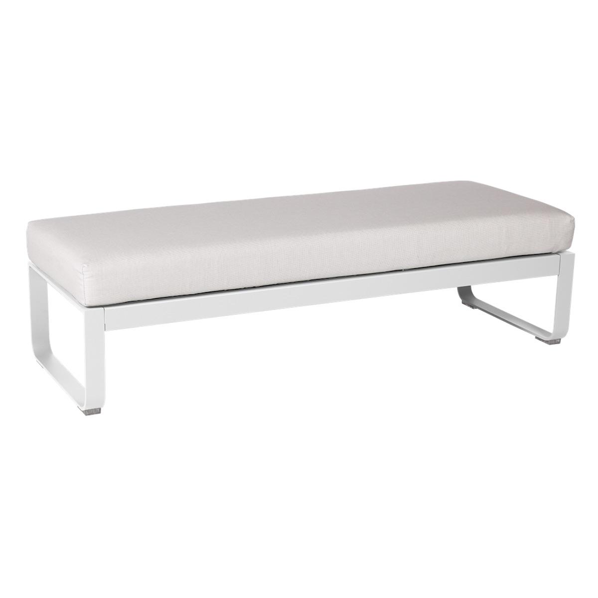 Banquette 2 places BELLEVIE Fermob blanc coton-Blanc grisé