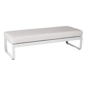 Banquette 2 places BELLEVIE Fermob blanc coton-Blanc grisé