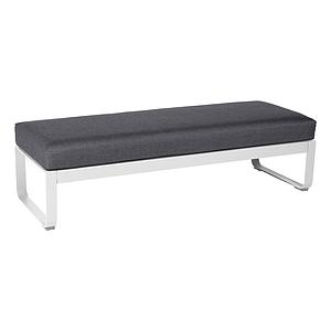 Banquette 2 places BELLEVIE Fermob blanc coton-Gris graphite