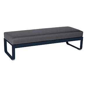 Banquette 2 places BELLEVIE Fermob bleu abysse-Gris graphite