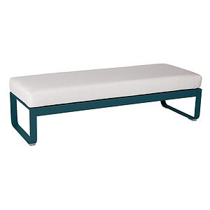 Banquette 2 places BELLEVIE Fermob bleu acapulco-Blanc grisé
