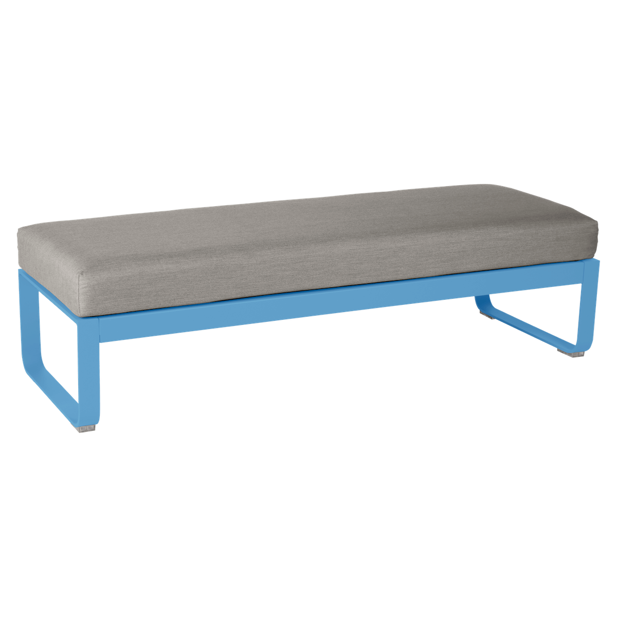 Banquette 2 places BELLEVIE Fermob bleu maya-taupe grisé