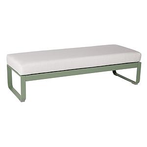 Banquette 2 places BELLEVIE Fermob cactus-Blanc grisé
