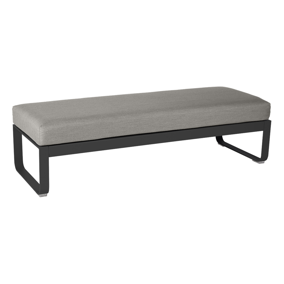 Banquette 2 places BELLEVIE Fermob carbone-taupe grisé 