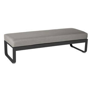 Banquette 2 places BELLEVIE Fermob carbone-taupe grisé 