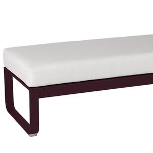 Banquette 2 places BELLEVIE Fermob Cerise noire-blanc grisé
