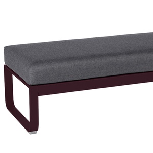 Banquette 2 places BELLEVIE Fermob Cerise noire-gris graphite