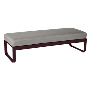 Banquette 2 places BELLEVIE Fermob cerise noire-taupe grisé 