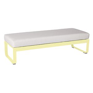 Banquette 2 places BELLEVIE Fermob citron givré-Blanc grisé