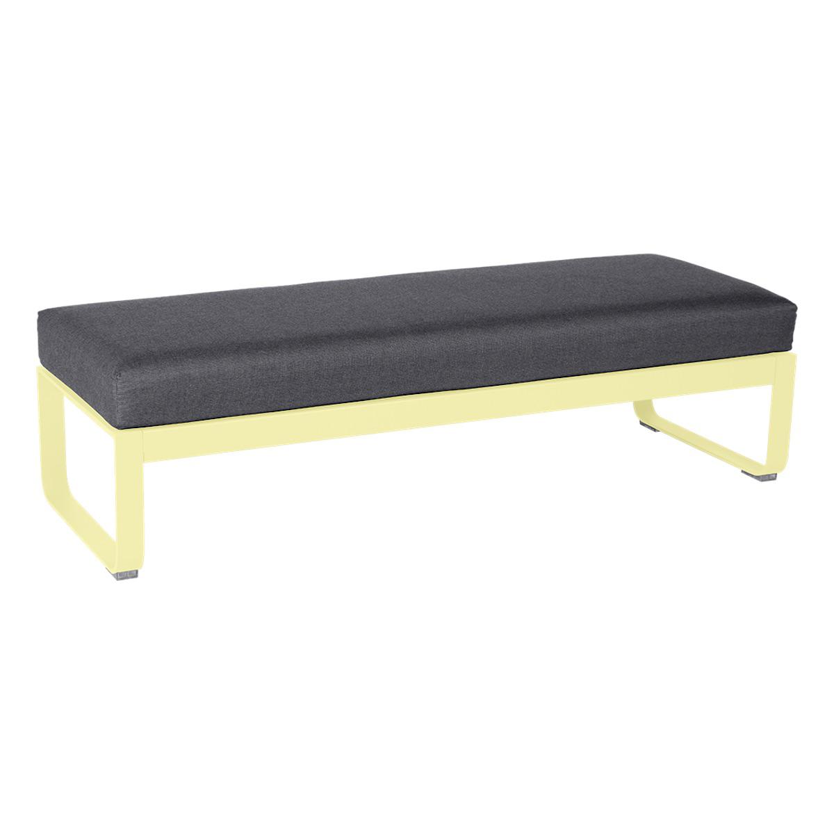 Banquette 2 places BELLEVIE Fermob citron givré-Gris graphite