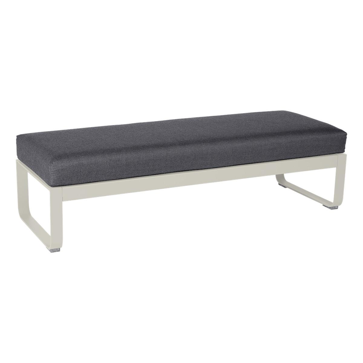 Banquette 2 places BELLEVIE Fermob gris argile-Gris graphite