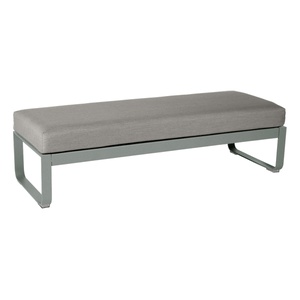 Banquette 2 places BELLEVIE Fermob gris argile-taupe grisé 