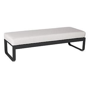 Banquette 2 places BELLEVIE Fermob gris carbone-Blanc grisé