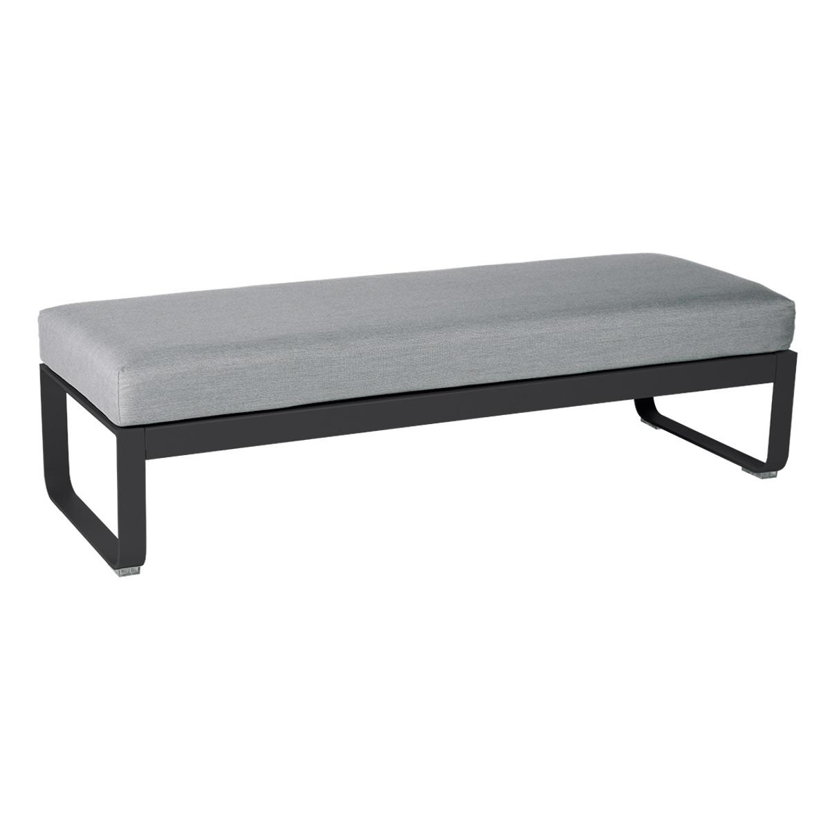Banquette 2 places BELLEVIE Fermob gris carbone-Gris flanelle