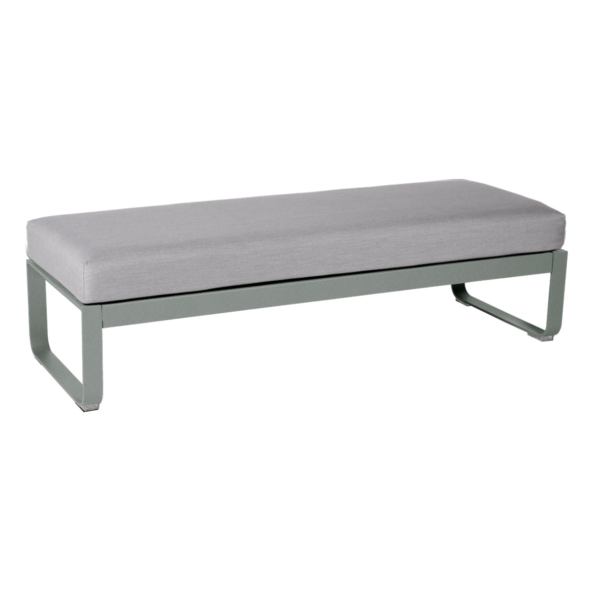 Banquette 2 places BELLEVIE Fermob gris lapilli-gris flanelle