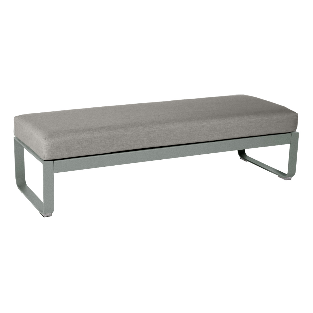 Banquette 2 places BELLEVIE Fermob gris lapilli-taupe grisé 