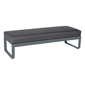 Banquette 2 places BELLEVIE Fermob gris orage-Gris graphite