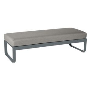 Banquette 2 places BELLEVIE Fermob gris orage-taupe grisé 