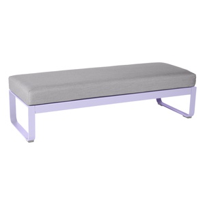 Banquette 2 places BELLEVIE Fermob guimauve-gris flanelle