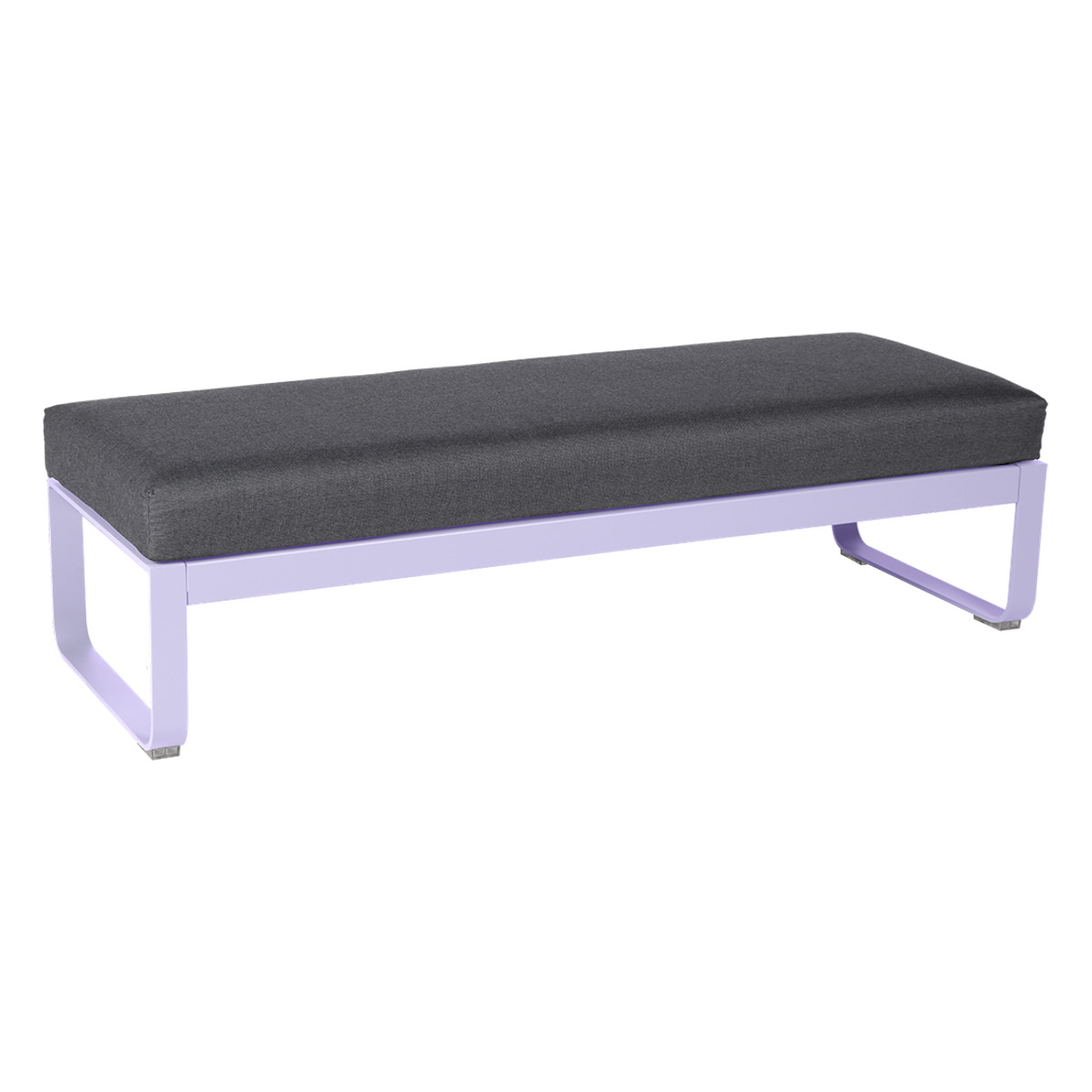 Banquette 2 places BELLEVIE Fermob guimauve-gris graphite 