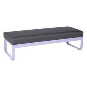 Banquette 2 places BELLEVIE Fermob guimauve-gris graphite 