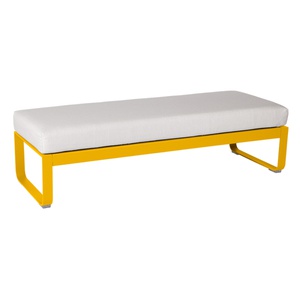 Banquette 2 places BELLEVIE Fermob miel NEW-blanc grisé