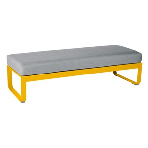 Banquette 2 places BELLEVIE Fermob miel NEW-gris flanelle