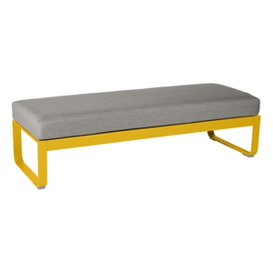 Banquette 2 places BELLEVIE Fermob miel NEW-taupe grisé