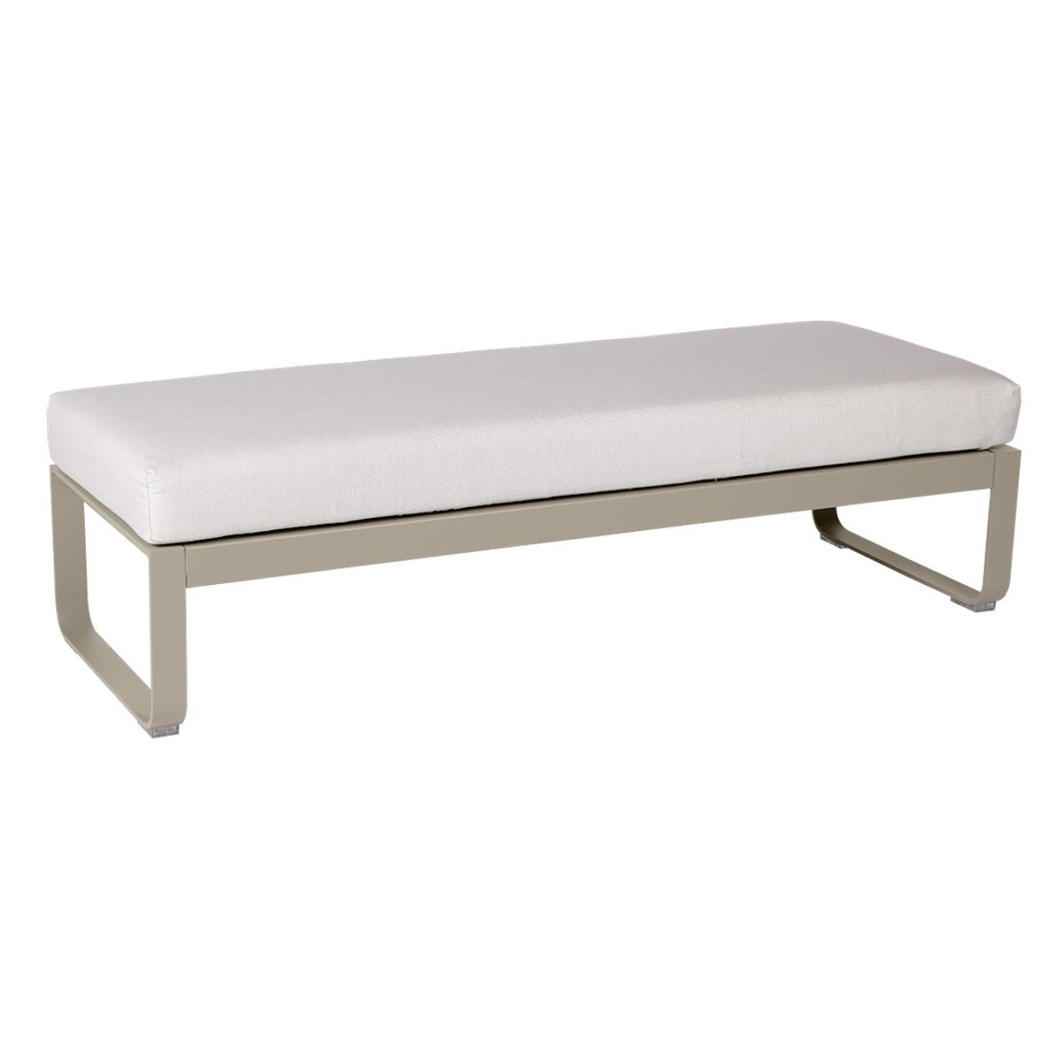 Banquette 2 places BELLEVIE Fermob muscade-Blanc grisé