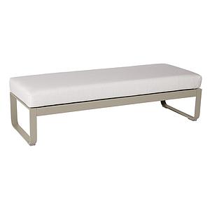 Banquette 2 places BELLEVIE Fermob muscade-Blanc grisé